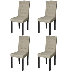 Comparateur de prix : vidaXL Chaises à manger lot de 4 poil de chameau tissu