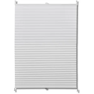 vidaXL Store plissé 100x100 cm Blanc pas cher