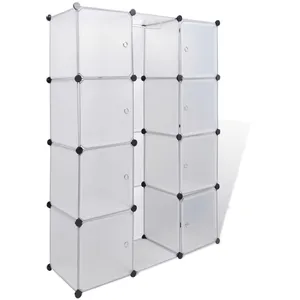 Comparateur de prix : vidaXL Vidaxl Armoire Modulaire 9 Compartiments Blanc 37 X 115 X 150 Cm
