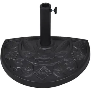 Comparateur de prix : vidaXL Socle de parasol demi-rond Résine