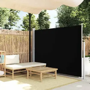vidaXL Auvent latéral de patio 160x300 cm Noir pas cher