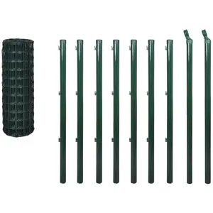 Comparateur de prix : vidaXL Clôture euro Acier 10x0,8 m Vert