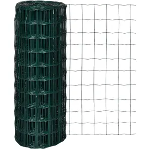 vidaXL Clôture euro Acier 10 x 1,0 m Vert pas cher