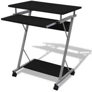 Comparateur de prix : vidaXL Bureau d'ordinateur compact avec plateau à clavier Noir