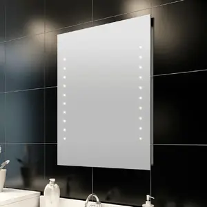 Comparateur de prix : vidaXL Miroir de salle de bain avec lumières LED 60 x 80 cm (L x H)