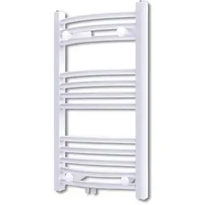 Comparateur de prix : VIDAXL Sèche-Serviettes Chauffage Central Incurvé 500x764mm + Connecteurs
