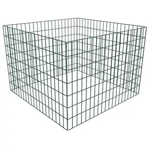 Comparateur de prix : vidaXL Bac à compost carré en maille de jardin 100 x 100 x 70 cm