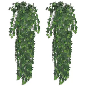 Comparateur de prix : vidaXL Plantes artificielles 2 pcs Lierre Vert 90 cm