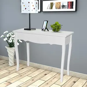 Comparateur de prix : vidaXL Table de console et coiffeuse Blanc