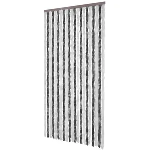 Comparateur de prix : vidaXL Moustiquaire Gris et blanc 100x220 cm Chenille
