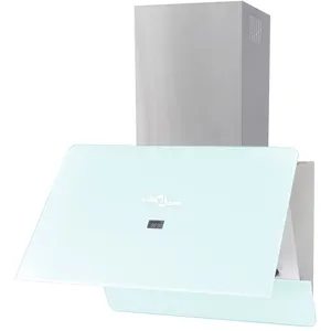 vidaXL Hotte Verre trempé Blanc 600 mm pas cher