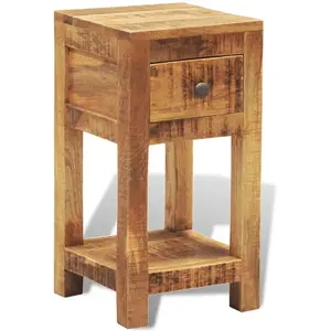 Comparateur de prix : vidaXL Table de chevet avec 1 tiroir Bois massif de manguier