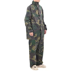 Comparateur de prix : vidaXL Combinaison de pluie avec capuche 2 pcs Hommes Camouflage XL
