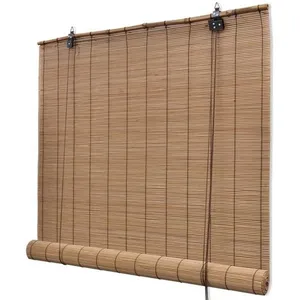 vidaXL Store roulant Bambou Marron 120x220 cm pas cher