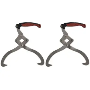 Comparateur de prix : vidaXL Pinces à bûches 2 pcs avec manche en TPR