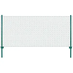 Comparateur de prix : vidaXL Clôture en grillage métallique avec poteaux Acier 25x0,75m Vert