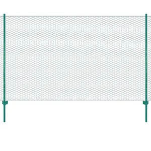 Comparateur de prix : vidaXL Clôture en grillage métallique avec poteaux Acier 25x1,5 m Vert