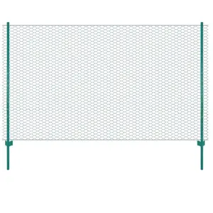Comparateur de prix : vidaXL Clôture en grillage métallique avec poteaux Acier 25x1,5 m Vert