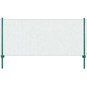 Comparateur de prix : vidaXL Clôture en grillage métallique avec poteaux Acier 25x0,5 m Vert