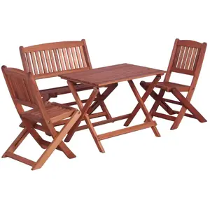 Comparateur de prix : vidaXL Ensemble à manger d'extérieur 4 pcs pour enfants Eucalyptus