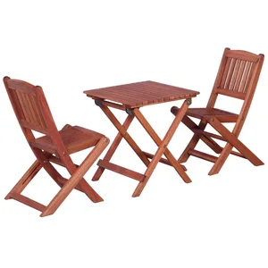 Comparateur de prix : vidaXL Ensemble de bistro 3 pcs pour enfants Bois d'eucalyptus solide