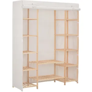 Comparateur de prix : vidaXL Garde-robe Blanc 135 x 40 x 170 cm Tissu
