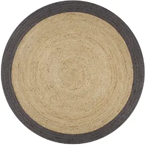 Comparateur de prix : vidaXL Tapis fait à la main Jute avec bord gris foncé 150 cm