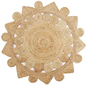 vidaXL Tapis fait à la main Jute tressée 150 cm pas cher