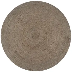 Comparateur de prix : vidaXL Tapis fait à la main Jute Rond 90 cm Gris