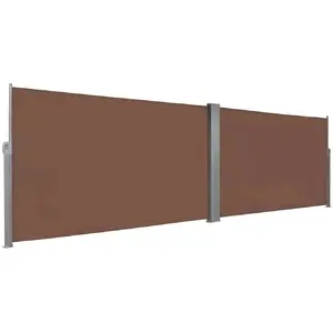 vidaXL Auvent latéral rétractable 160 x 600 cm Marron