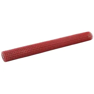 Comparateur de prix : vidaXL Grillage Acier avec revêtement en PVC 25x1,5 m Rouge 143680