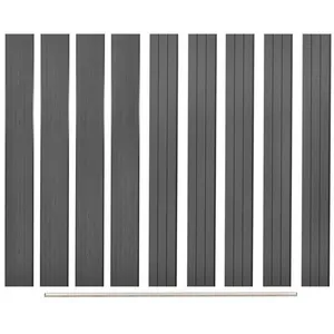 Comparateur de prix : vidaXL Panneaux de clôture de remplacement 9 pcs WPC 170 cm Gris