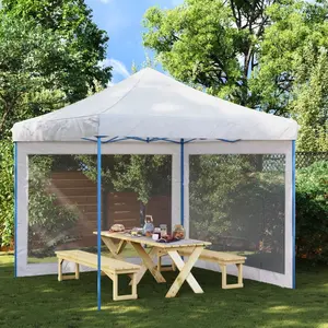 Comparateur de prix : vidaXL Paroi de tente de réception 2 pcs Maille Blanc et noir