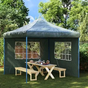 Comparateur de prix : vidaXL Paroi de tente de réception 2 pcs avec fenêtre PE Vert