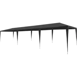 vidaXL Tente de réception 3x9 m PE Anthracite pas cher