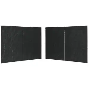 Comparateur de prix : vidaXL Paroi de tente de réception 2pcs fermeture éclair PE Anthracite