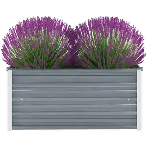 Comparateur de prix : vidaXL Lit surélevé de jardin Acier galvanisé 100x40x45 cm Gris