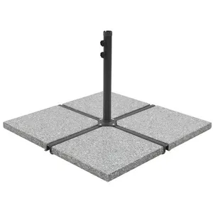 Comparateur de prix : vidaXL Plaque de poids carrée pour parasol Granit 25 kg Gris