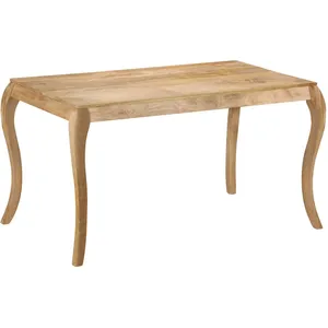 vidaXL Table de salle à manger 135x75x76 cm Bois de manguier massif