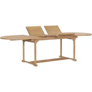 vidaXL Table extensible de jardin 180-280x100x75 cm Teck solide OvaleVendu parvidaxl