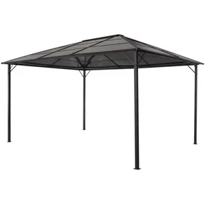 Comparateur de prix : vidaXL Tonnelle avec toit Aluminium 4x3x2,6 m Noir
