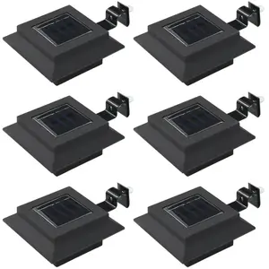 Comparateur de prix : vidaXL Lampe solaire à LED carrée d'extérieur 6 pcs 12 cm Noir