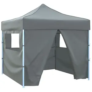 Comparateur de prix : vidaXL Tente de réception escamotable avec 4 parois 3x3 m Anthracite