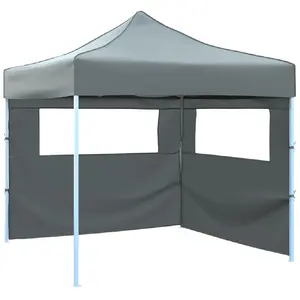 Comparateur de prix : vidaXL Tente de réception escamotable avec 2 parois 3x3 m Anthracite