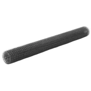 Comparateur de prix : vidaXL Grillage acier avec revêtement en PVC 25x1,5 m gris