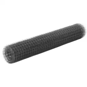 Comparateur de prix : vidaXL Grillage Acier avec revêtement en PVC 10x1 m Gris