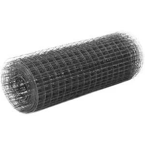 Comparateur de prix : vidaXL Grillage Acier avec revêtement en PVC 10x0,5 m Gris