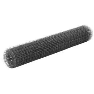 Comparateur de prix : vidaXL Grillage acier et revêtement en PVC 25 x 1 m gris
