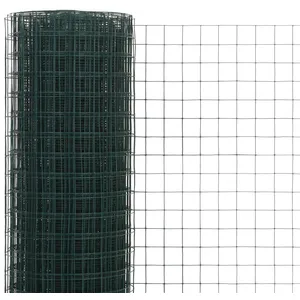 Comparateur de prix : vidaXL Grillage Acier avec revêtement en PVC 10x0,5 m Vert