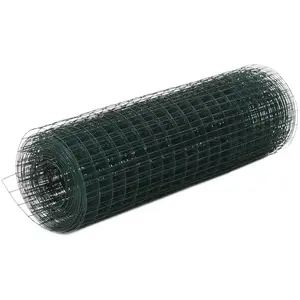 Comparateur de prix : vidaXL Grillage acier avec revêtement en PVC 25x0,5 m vert